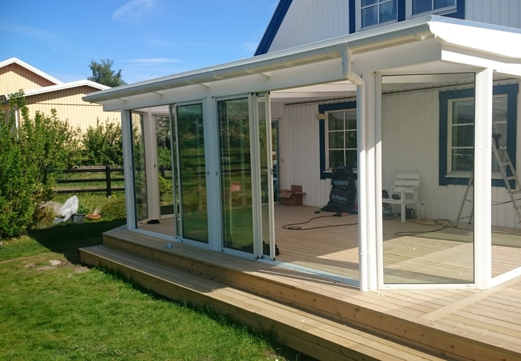 Totalrenovering av uterum. Grovstanäs Roslagen