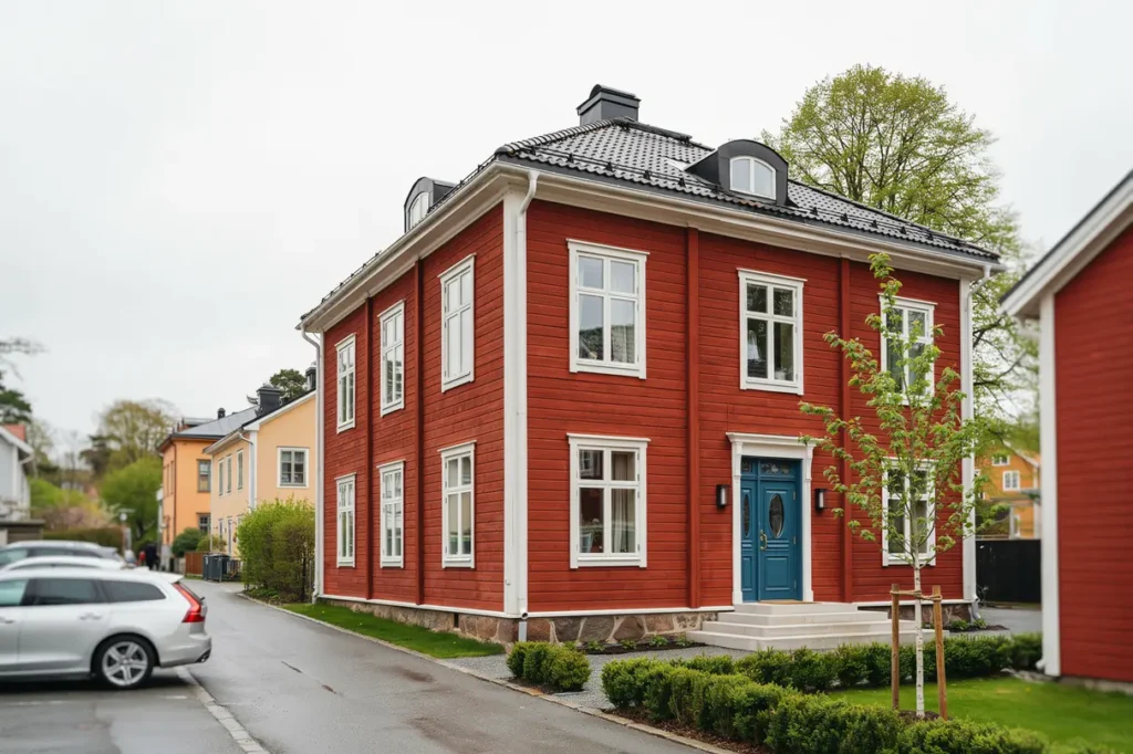 fasadrenovering och till ggsisolering av villa i r sunda bergshamra